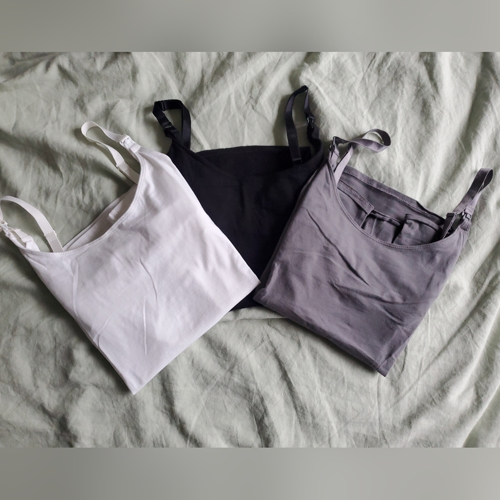Pack of 3 Maternity/Breastfeeding Friendly Camisoles